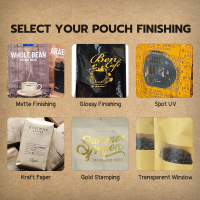 定制印花铝美式阀门八侧密封纸咖啡豆包装袋直立拉链锁袋咖啡袋